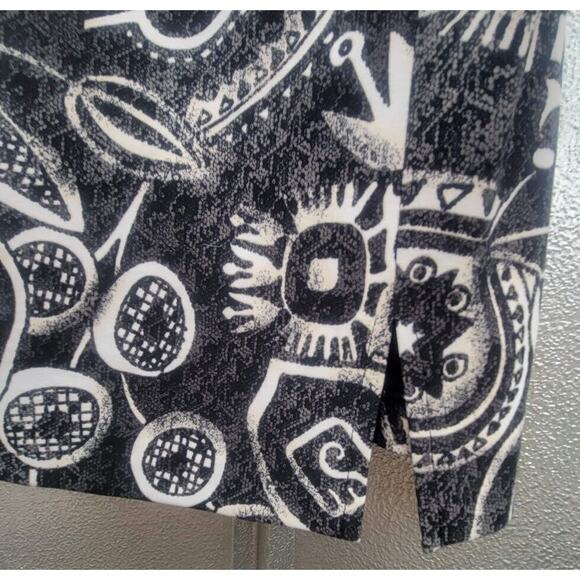 Joseph Ribkoff Black & Tan Floral Sheath Dress Size 4 - Picture 5 of 8